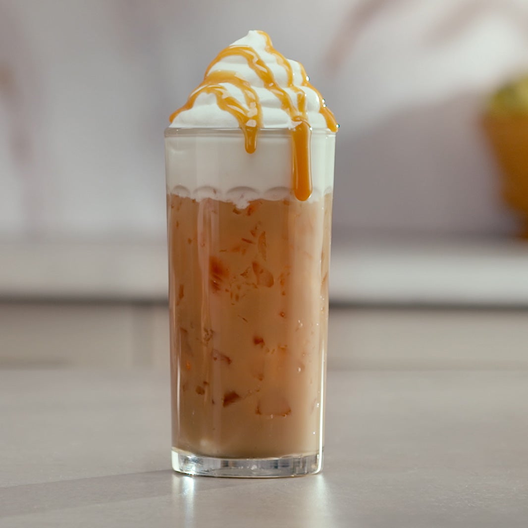 Café glacé au caramel